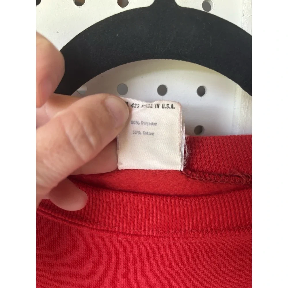 Levi's Vintage Raglan Sweatshirt Medium Red Crewneck‎ 1980s 90s USA Made